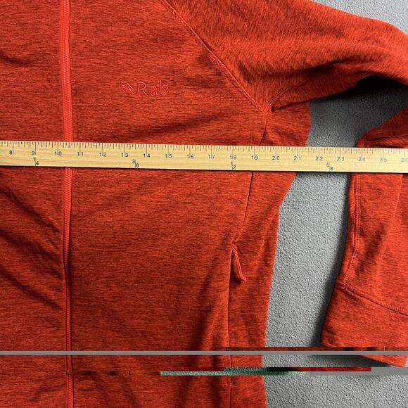Rab Nexus Hoodie Mens Large Orange Full Zip Fleece Jacket Outdoor Hiking - Picture 8 of 9